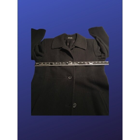 STEVE by SEARLE Wool/Cashmere XLongWinter Overcoat, BLACK, Size M, Pre-owned,EUC - Picture 4 of 9